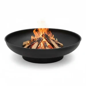 Brasero de jardin acier noir disque