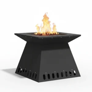 Brasero de jardin acier 48 × 48 × 40 cm noir