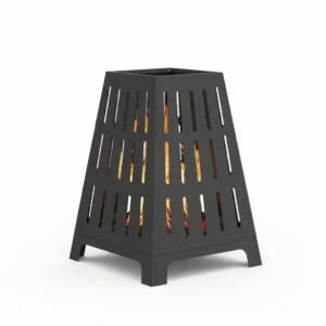 Brasero de jardin acier 50 × 50 × 70 cm noir