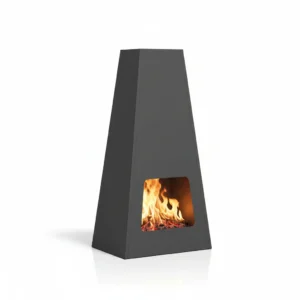 Brasero de jardin acier 50 × 35 × 100 cm noir
