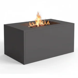 Brasero de jardin acier 60 × 60 × 30 cm noir