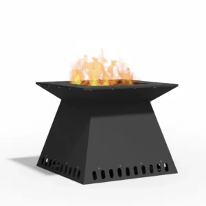 Brasero de jardin acier 60 × 60 × 50 cm noir