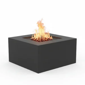 Brasero de jardin acier 80 × 80 × 40 cm noir