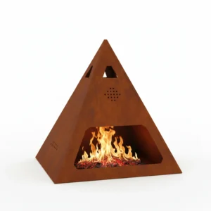 Brasero de jardin corten 50 × 50 × 51 cm marron