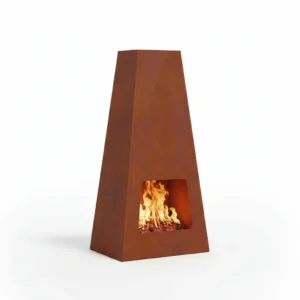 Brasero de jardin corten 50 × 35 × 100 cm marron
