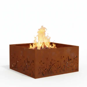 Brasero de jardin corten marron coupelle