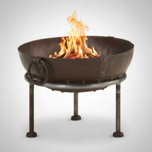 Brasero rustique fer 40 × 30 cm marron