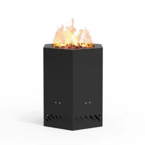 Brasero sans fumée acier noir série B