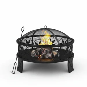 Brasero de jardin XXL acier 50 cm noir